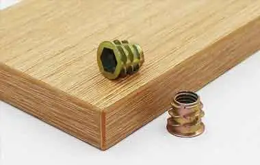 Pronged tee nuts are ideal