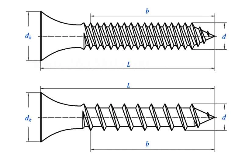 Horn Head Double Thread or Single Thread Drywall Nails DIN 18182
