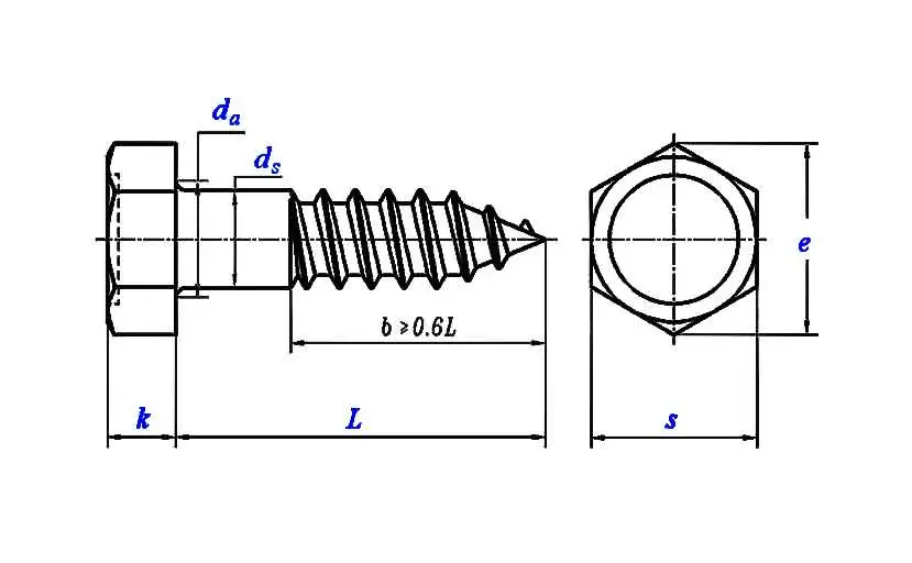 Hexagon Head Wood Screws DIN 571