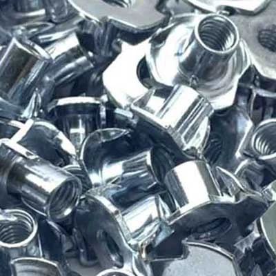 Zinc Plated / Black Tee Nuts