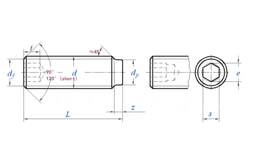 Hexagon Socket Set Screws With Dog Point DIN915
